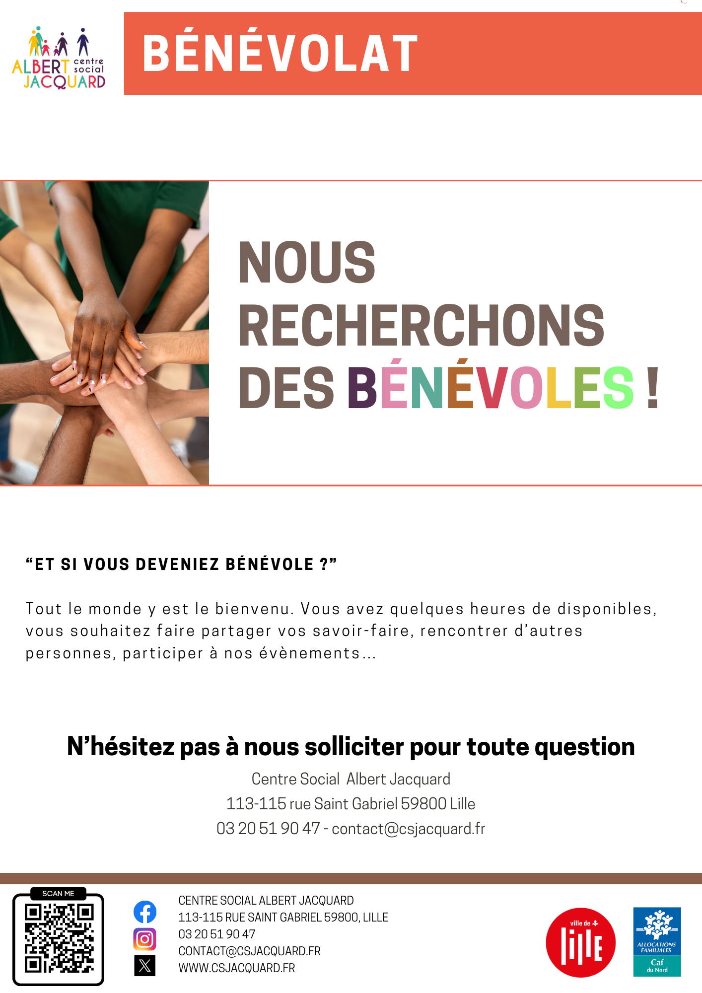 Affiche B n volat 2025 Centre Social Albert Jacquard Saint Maurice 